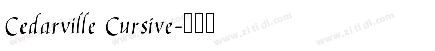 Cedarville Cursive字体转换